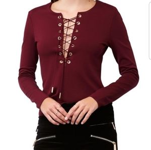 IVYREVEL BURGUNDY COLOR TOP. SIZE S